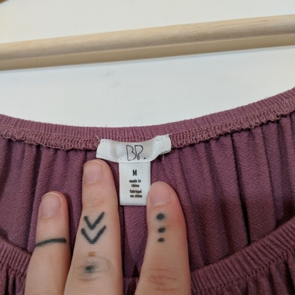 PRICE DROP - BP Off the Shoulder top Purple Mauve - Picture 3 of 6